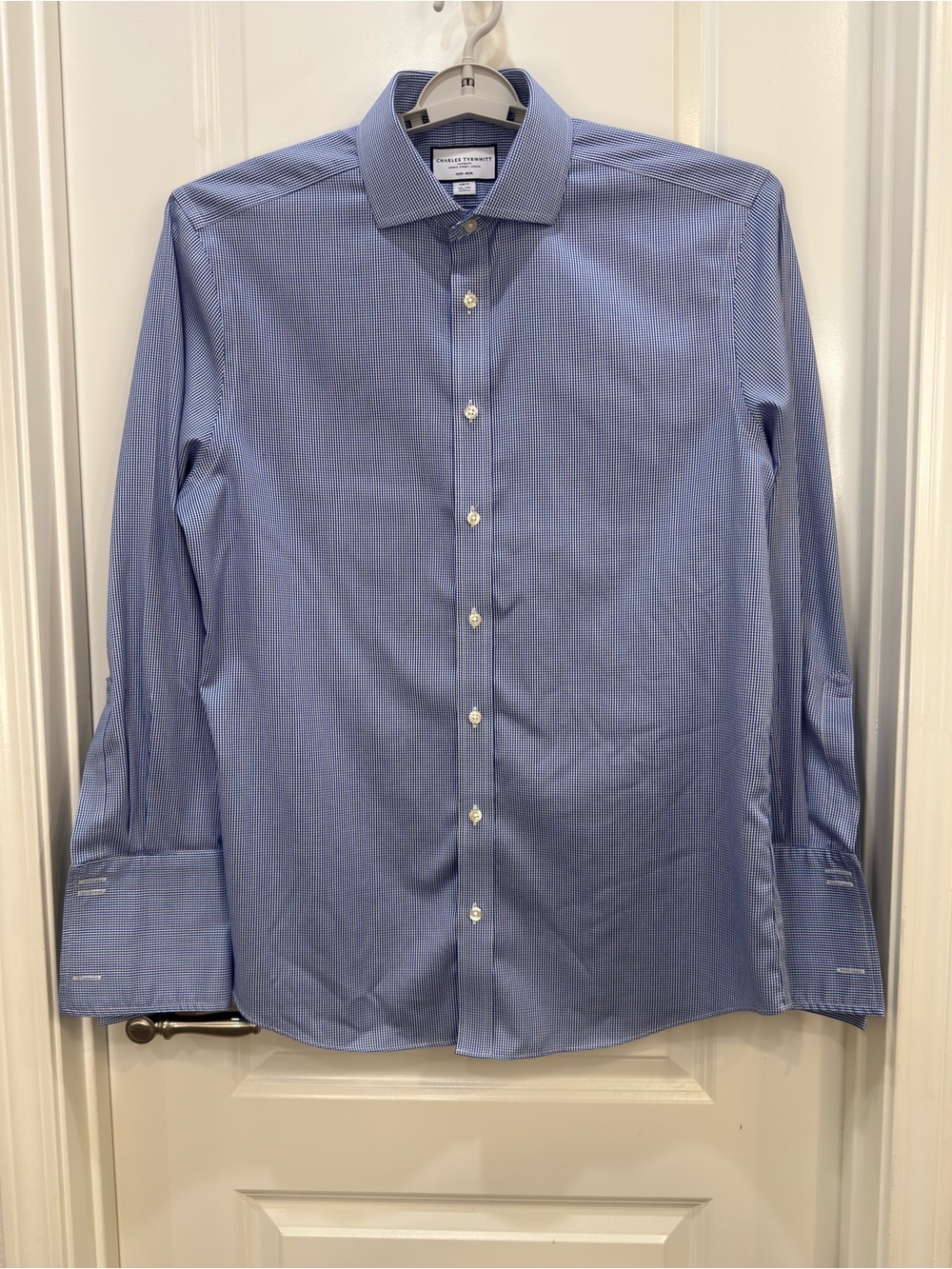 Charles Tyrwhitt Blue French Cuff Slim Fit Dress Shirt